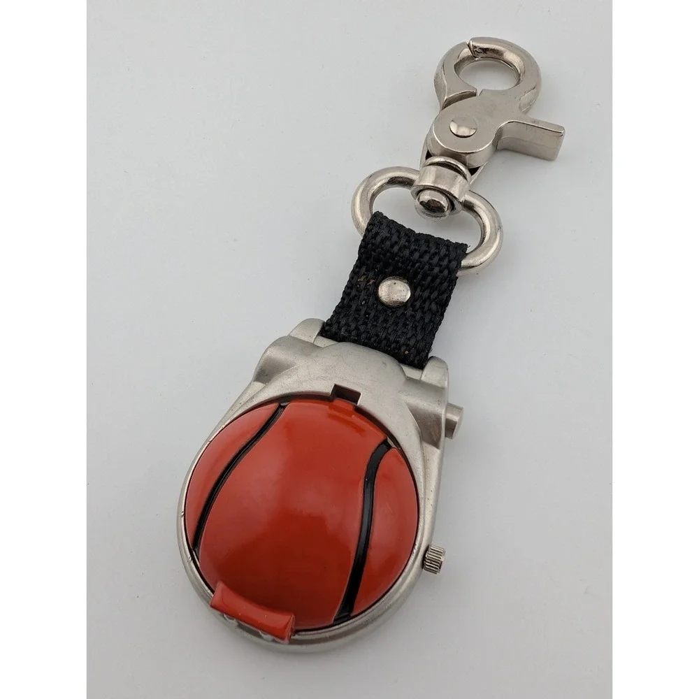 Versales Basketball‎ Clip Watch 40mm Silver Case White Dial- New Battery